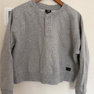 Bearded Goat Gray Button-Up Sweatshirt